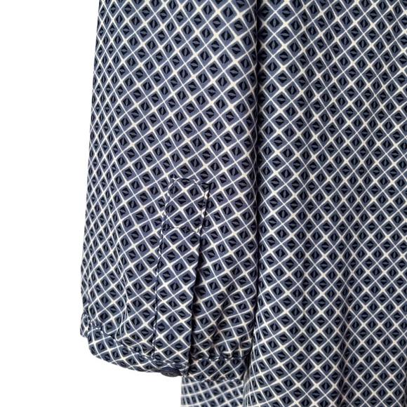 NYDJ Pin Tuck Blouse Size L Blue and White - Picture 6 of 8
